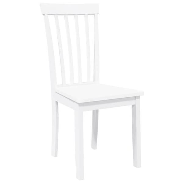Spisestole - EKSKLUSIV HUS - Sæt 2 - Massivt gummitræ - Hvid - Ergonomisk design Vit