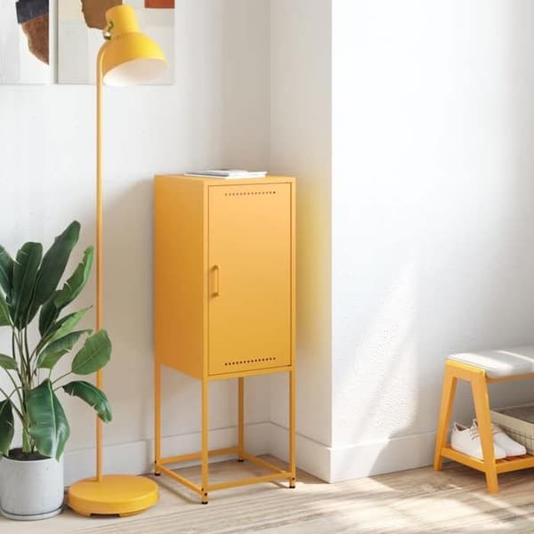 Maison Exclusive - Buffé i senapsgul 36x39x107 cm stål