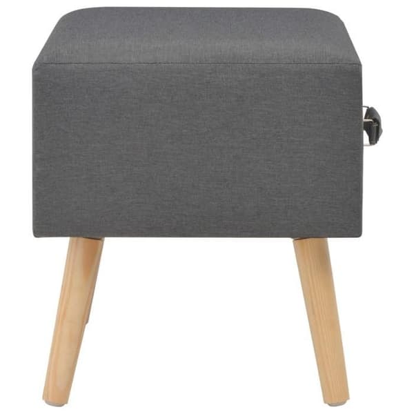 Maison Exclusive - Sängbord Grå mörk 40x35x40 cm Tyg Mörkgrå