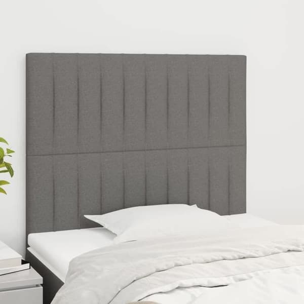 Maison Exclusive - Hovedgærde Mørkegrå 80x5x118/128 cm Stof Mörkgrå