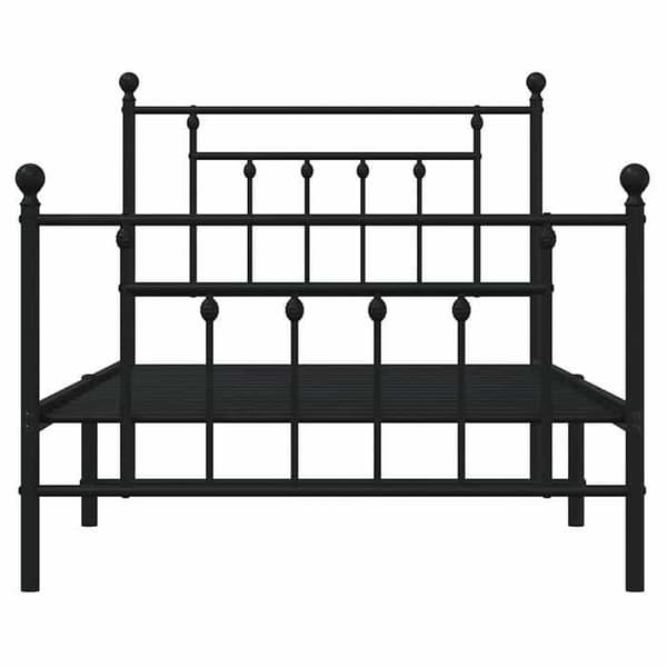 Sengestel - EKSKLUSIV HUS - 100x190 cm - Sort - Metal - Lamelseng Svart