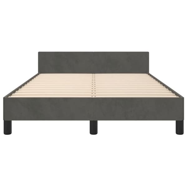 Maison Exclusive - Sängram utan madrass mörkgrå 120x200 cm sammet