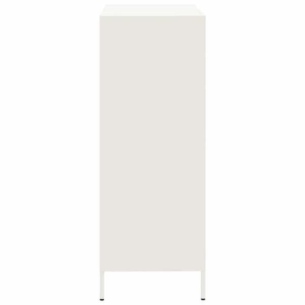 Maison Exclusive - Hvid buffet 68x39x101,5 cm stål