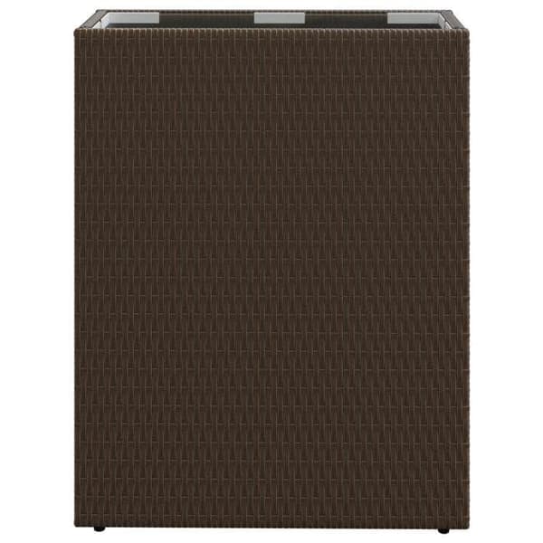 Plantekrukke - EKSKLUSIV HUS - 55 x 22 x 70 cm - Poly rattan - Rektangulær - Brun
