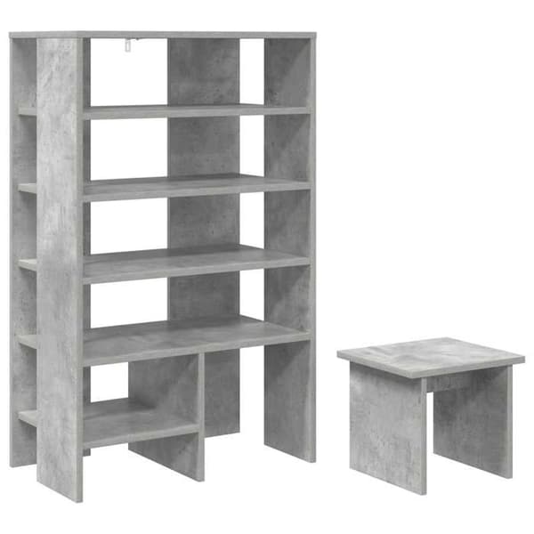 Entréemøbel - EKSKLUSIV HUS - 62 x 35 x 100 cm - Ingeniørtræ - Grå - Moderne