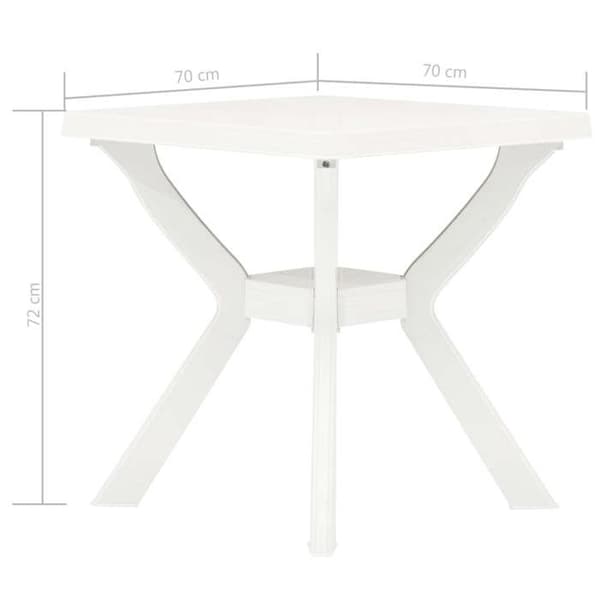 Maison Exclusive - Bistrobord Vit 70x70x72 cm Plast Vit