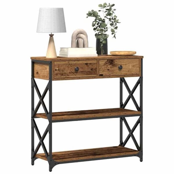 Maison Exclusive - Konsolbord i gammalt trä 75 x 28 x 75 cm Rustik trä