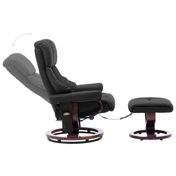 Maison Exclusive - Grå massagefåtölj i konstläder och böjd trä Grå