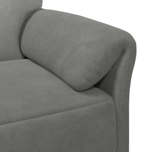 Soffa - EXKLUSIVT HUS - 1 plats - Sammet - Metallram - Mörkgrå Mörkgrå