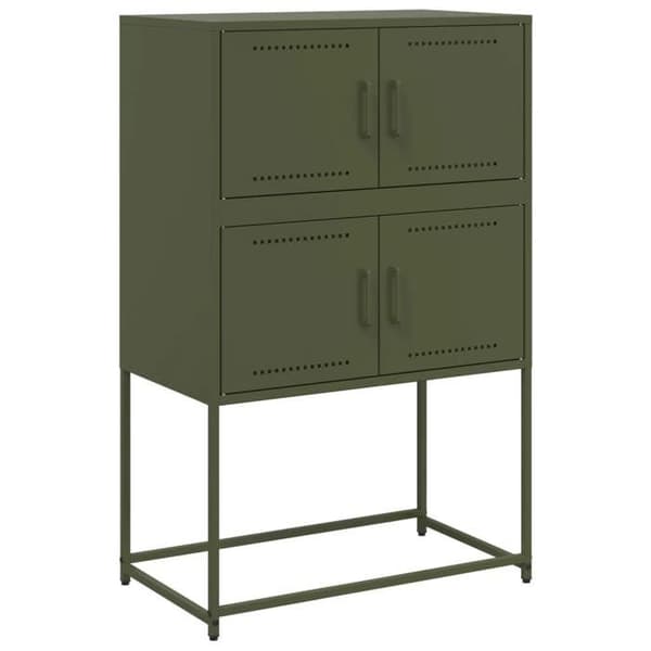 Maison Exclusive - Buffé grön oliv 68,5x38,5x107 cm stål