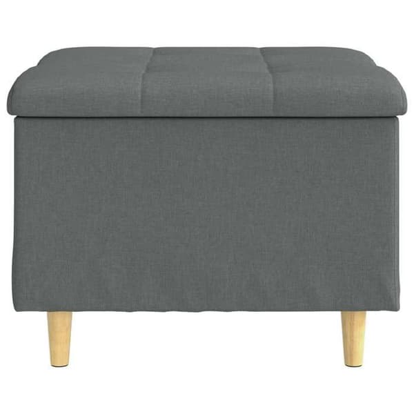 Maison Exclusive - Ottoman med förvaring Mörkgrå 60 x 60 x 45 cm tyg