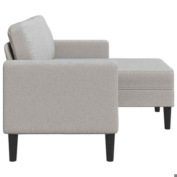 Maison Exclusive - Soffa 2 platser med L-formad divan grå moln 125 cm tyg