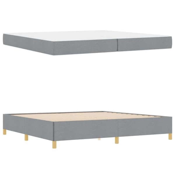 Maison Exclusive - Sängram Ljusgrå 200 x 200 cm tyg