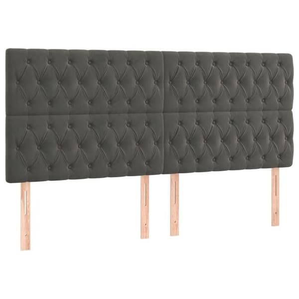 Maison Exclusive - Sänkylaatikko ja harmaa samettimatrassi 200x200cm
