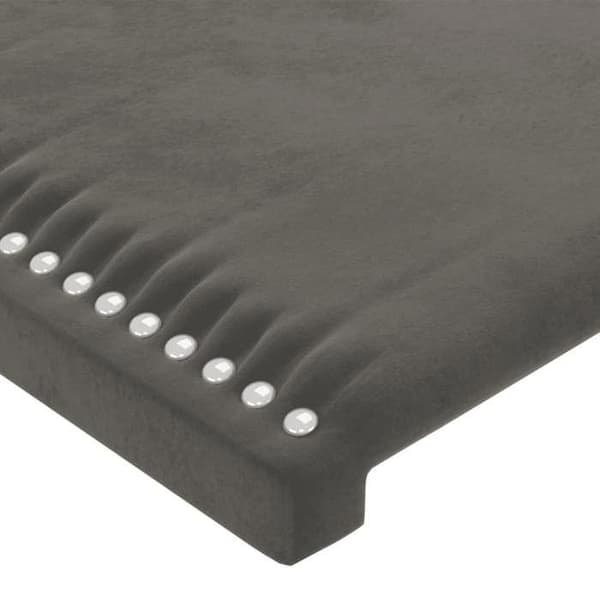 Maison Exclusive - LED-päätyharso Tummanharmaa 147x16x78/88 cm Sametti Mörkgrå
