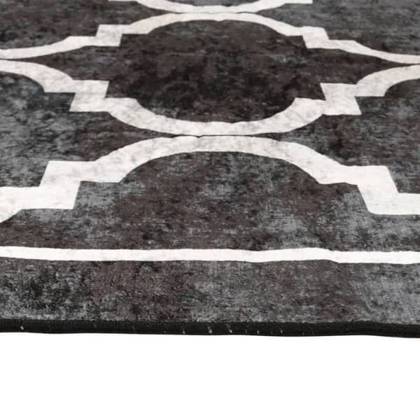 Maison Exclusive - Vaskbar tæppe sort og hvid 120x180 cm