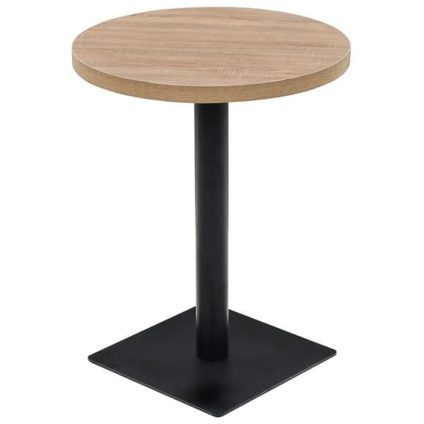 Maison Exclusive - Bistrobord MDF och stål Rund 60 x 75 cm Ekfärg