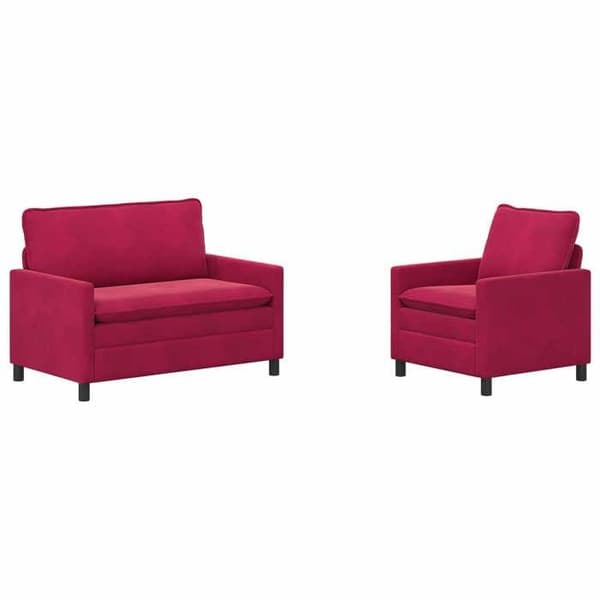 Maison Exclusive - 2 kpl sohvasetti Bordeaux samettia