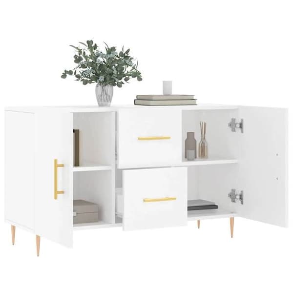 Maison Exclusive - Vit buffé 100x36x60 cm ingenjörsträ