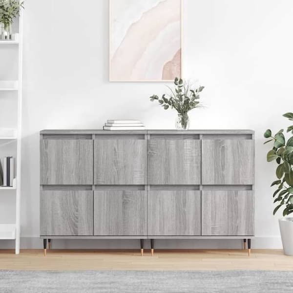 Maison Exclusive - Buffets 2 kpl sonoma harmaa insinööripuuta sonoma grå