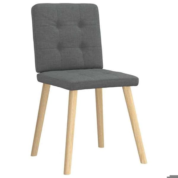 Maison Exclusive - 4 tummanharmaata kangasruokatuolin setti Mörkgrå