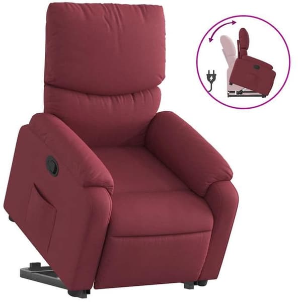 Maison Exclusive - Punainen viininpunainen kangas nojatuoli