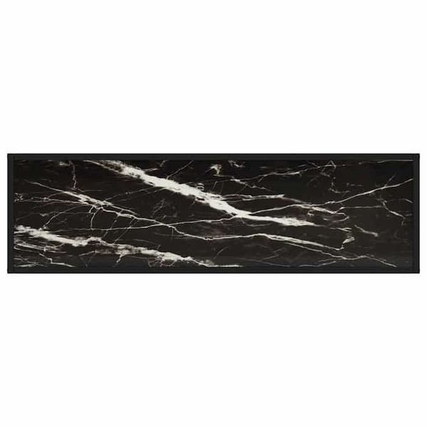 Maison Exclusive - Sort konsolbord 120x35x75 cm Tempereret glas