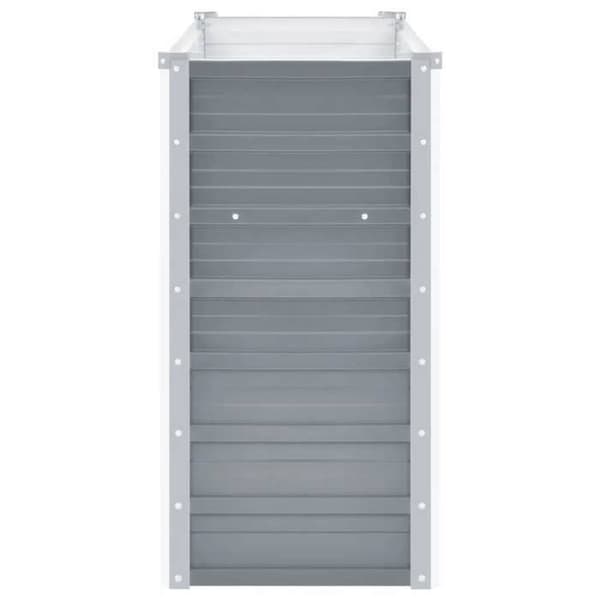 Maison Exclusive - Hævet havebed i galvaniseret stål 160x40x77 cm Grå Grå