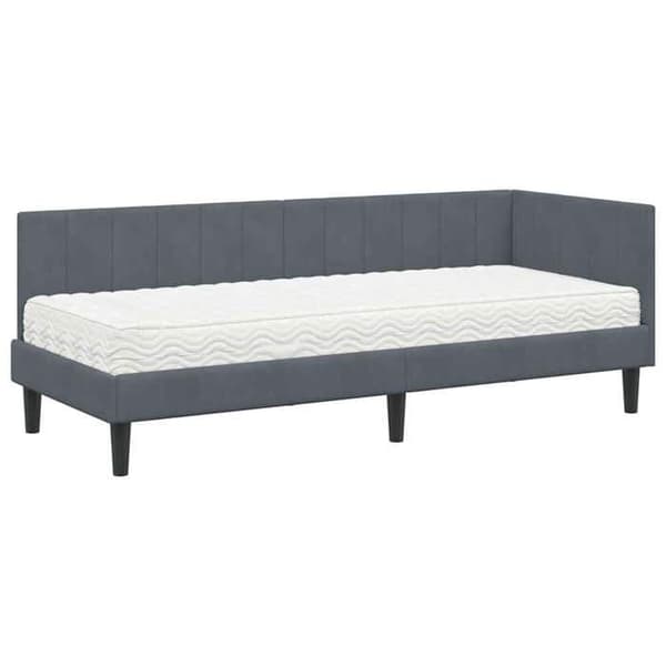 Maison Exclusive - Kulmasänky 2 osaa tummanharmaa 80 x 200 cm Mörkgrå