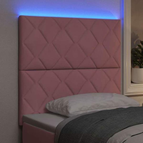 Maison Exclusive - LED-pääty 90 cm samettia, vaaleanpunainen Ros