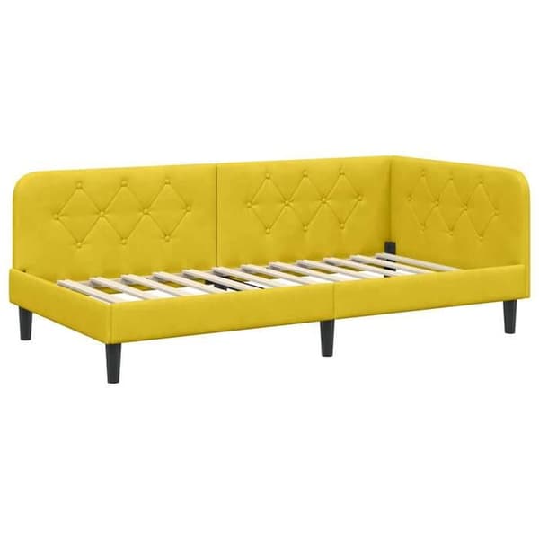 Maison Exclusive - Gul hörnsängram 90 x 200 cm Sammet