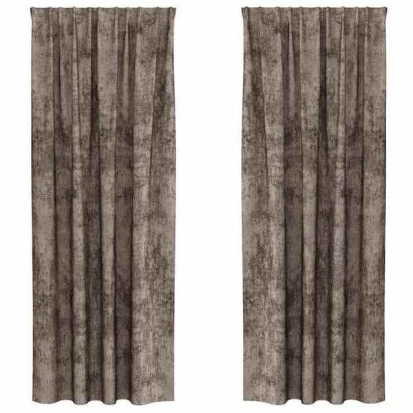 Maison Exclusive - Samettiverhot 2 kpl Kappuccino 245 x 140 cm Sametti