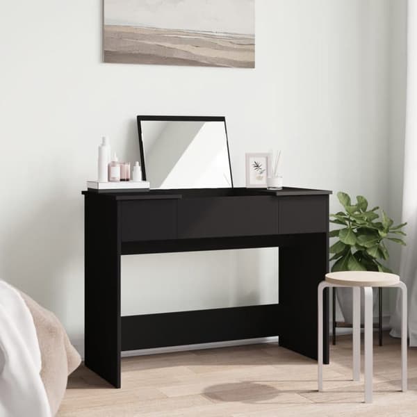 Maison Exclusive - Musta peilihiusteline 100x45x76 cm Svart