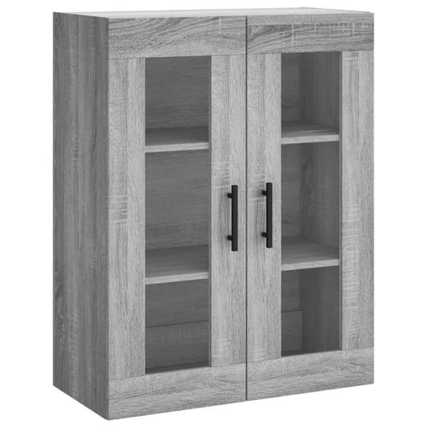 Maison Exclusive - Buffé hög Sonoma grå 69,5x34x180 cm Ingenjörsträ