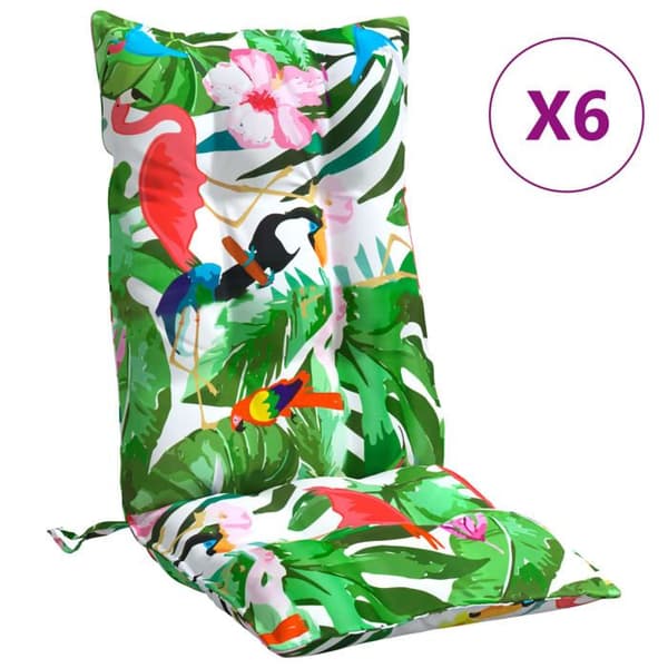 Maison Exclusive - Højryggede stolpuder sæt af 6 multicolor