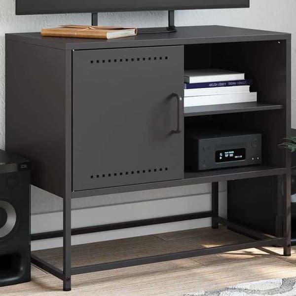 Maison Exclusive - Sort TV-møbel 68x39x60,5 cm stål