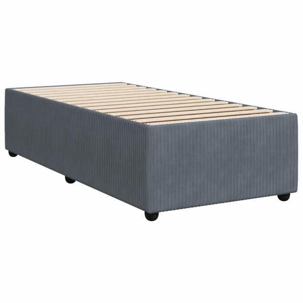 Maison Exclusive - Boxspring-säng med LED och mörkgrå madrass 90 x 190 cm Sammet