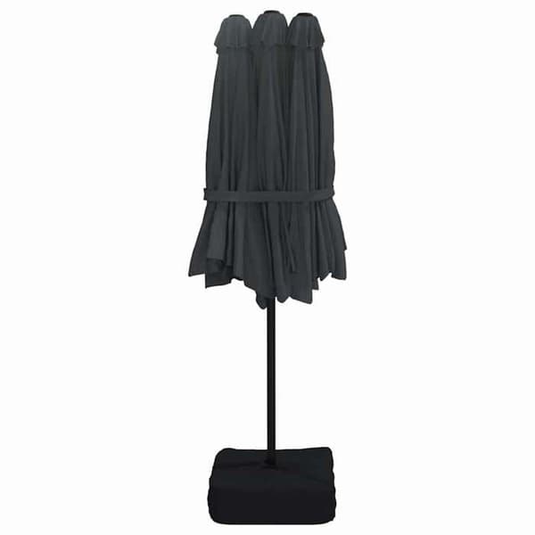Maison Exclusive - Parasol til have med dobbelt hoved sort 449x265 cm