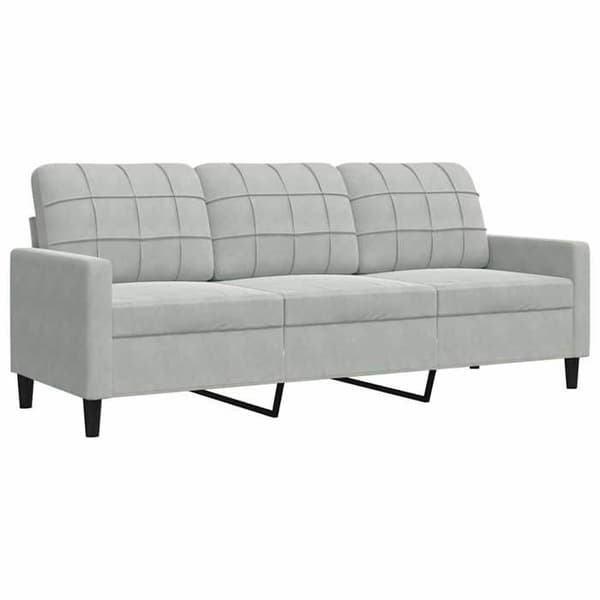 Maison Exclusive - Sæt af 3 sofaer med puder Lys grå Velour