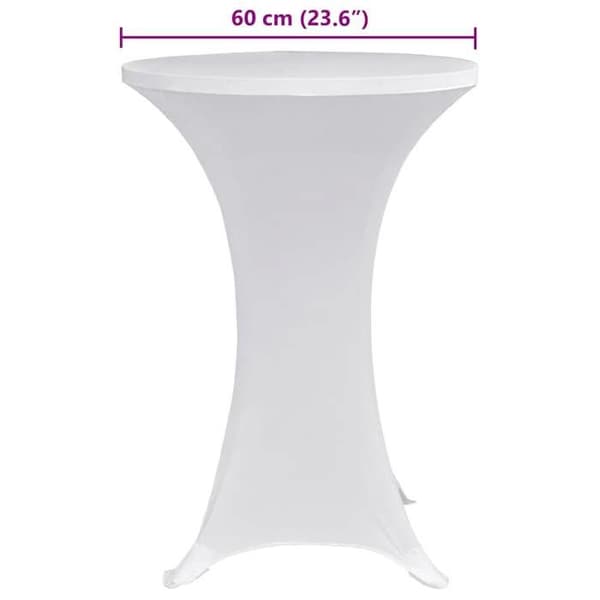 Maison Exclusive - Elastiska bordsöverdrag Ø 70 cm Vit 4 st