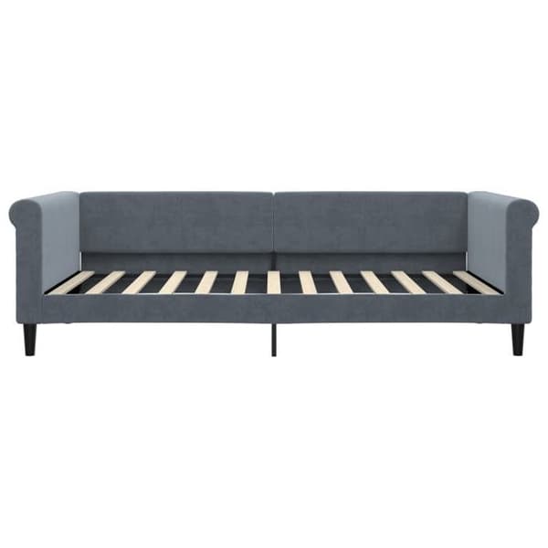 Maison Exclusive - Dagbädd med mörkgrå madrass 100x200 cm sammet Mörkgrå