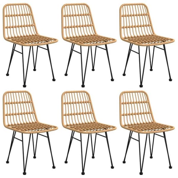 Maison Exclusive - Trädgårdsset 7 delar i flätad resin