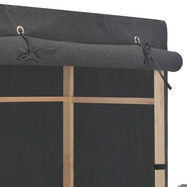 Vaatekaappi - 3 tasoa - Harmaa - Puukehys - 110 x 40 x 170 cm Grå