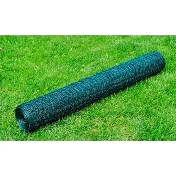 Maison Exclusive - Hönsnät med PVC-beläggning 25x0,5 m grön Grön skog
