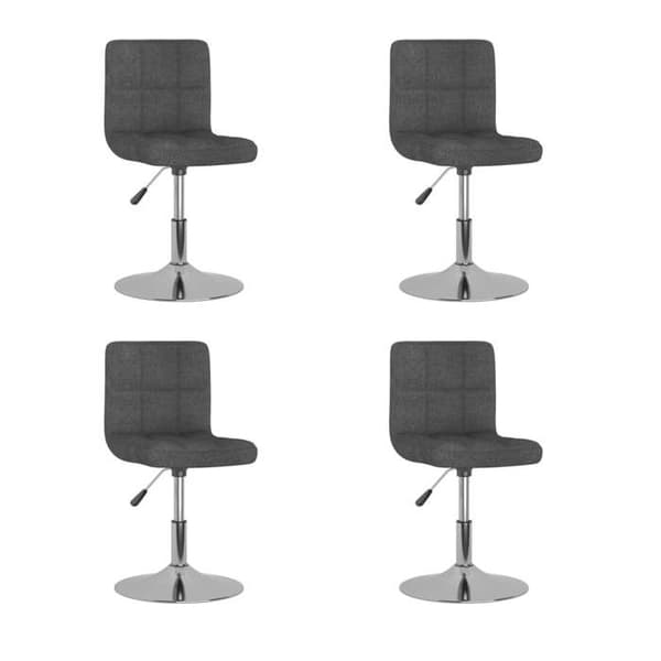 Maison Exclusive - Snurrstolar för matbord, set om 4, Mörkgrå Tyg