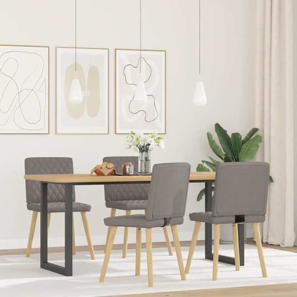 Maison Exclusive - Matstolar set om 4 taupe tyg