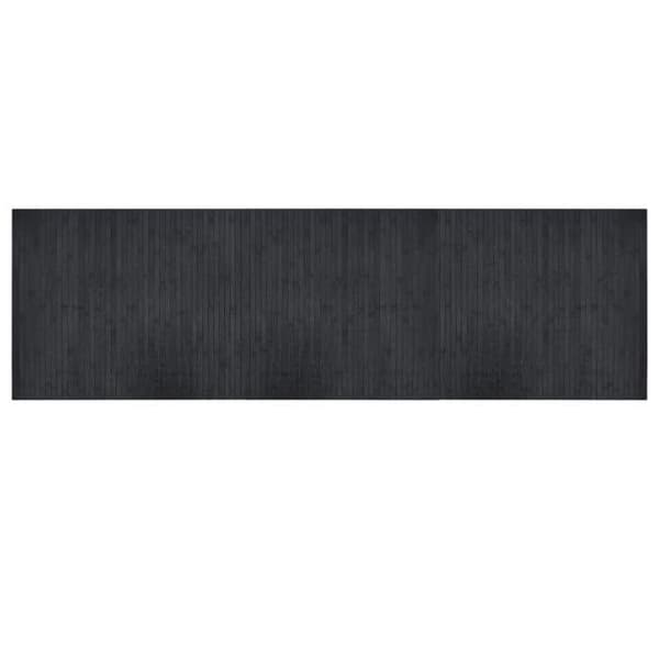 Maison Exclusive - Suorakulmainen harmaa matto 60x200 cm bambusta