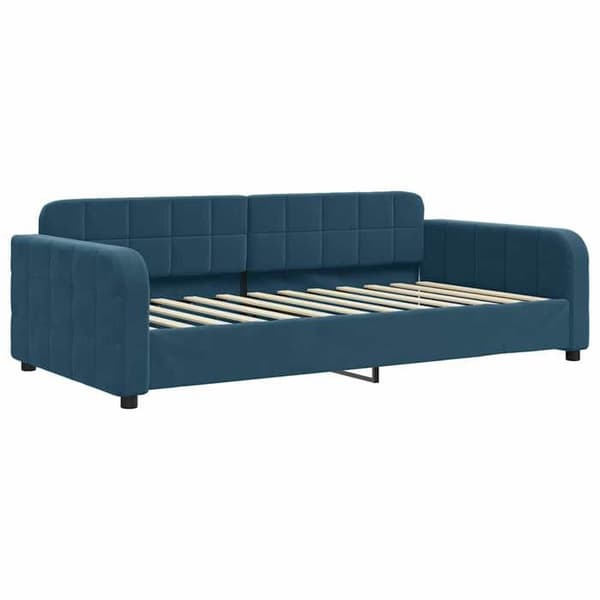 Maison Exclusive - Sininen 100x200 cm samettipäivävuode patjalla