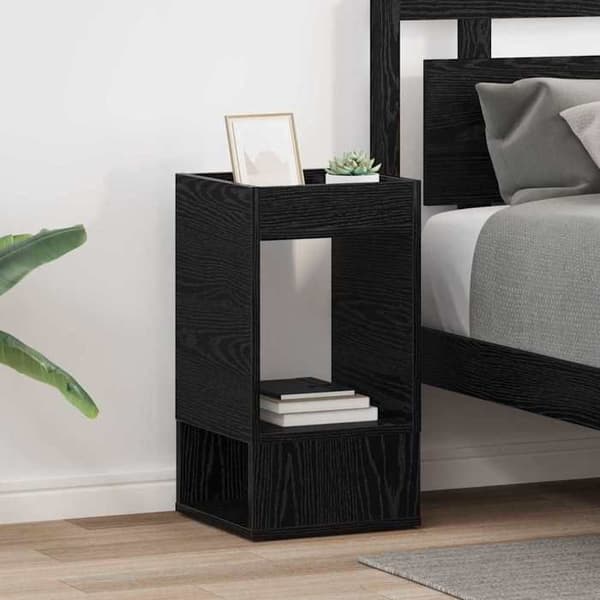 Maison Exclusive - Sidebord 2 dele Sort eg 30 x 30 x 56 cm