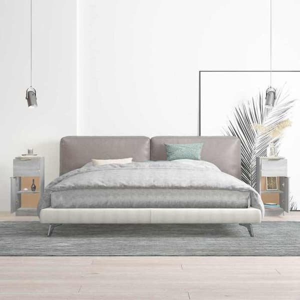 Maison Exclusive - Bufféer 2 st Sonoma grå 30x30x70 cm Ingenjörsträ Sonoma grå